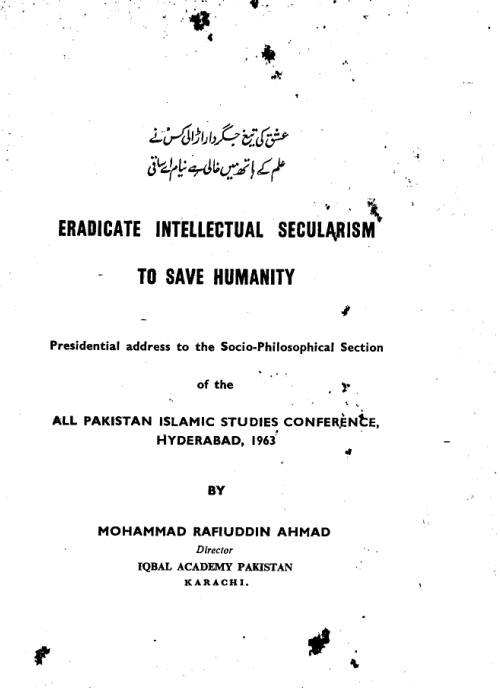 Cover of Eradicate Intellectual Secularism